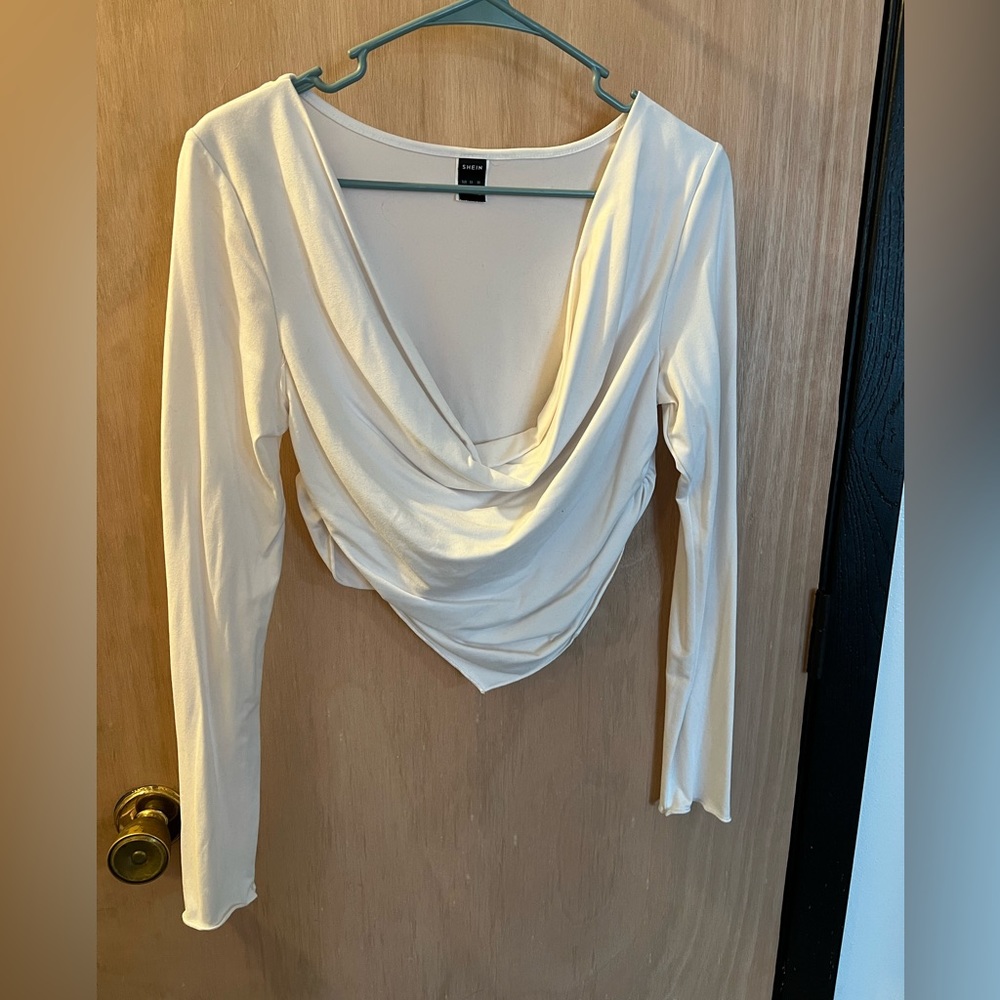 SHEIN Cowl Neck Crop Top